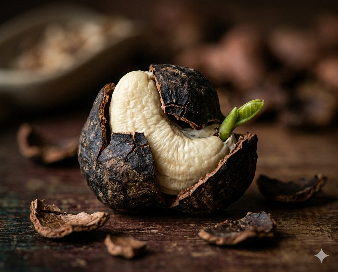 Cashew fruit on the branch